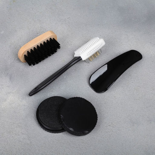 Подарочный набор дорожный для обуви True man, щётка 2 шт., губка, лопатка