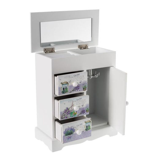 Шкатулка дерево комод 3 ящика+дверка Розы. Винтаж 18,8х16,1х8,2 см - Simaland фото 20