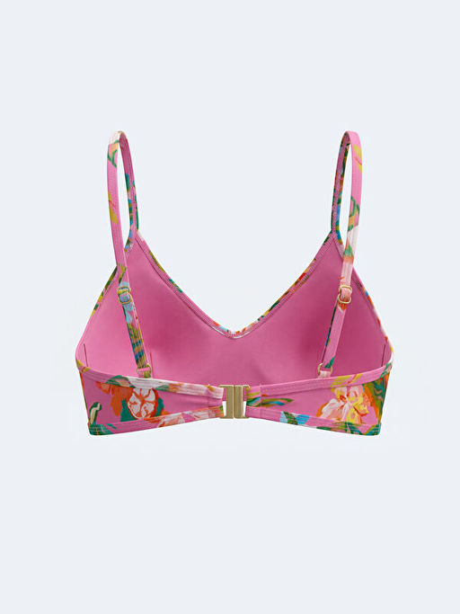 ??kar?labilir Pedli ?i?ekli Kad?n Bikini ?st?