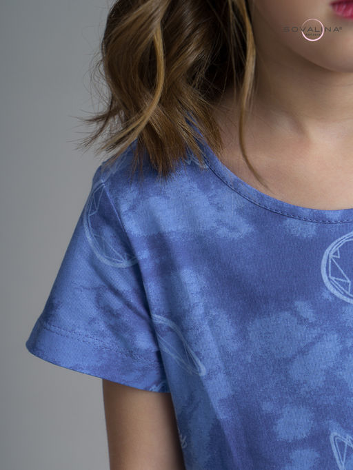 Платье Лето зайцы варенка синий - Sovalina фото 27