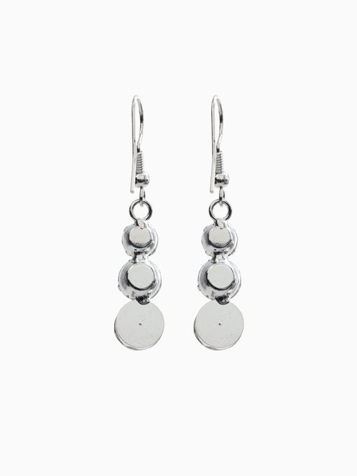 Набор 2 пред-а: серьги, колье "Вечерний шик" минимализм, цвет белый в серебре