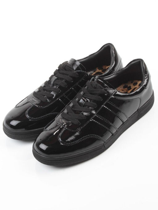 03-B6C-7AG BLACK Кеды женские (натуральная кожа)