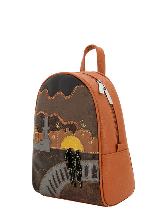 Сумка с аппликацией ДС-348-113 рыжий - Protege фото 3