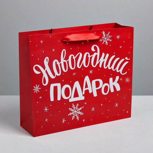 Цена за 2 шт. Пакет подарочный «Новогодний подарок», ML 23×27×11.5 см