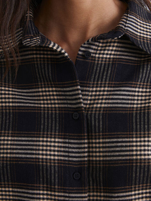 Ekose Oversize Kad?n G?mlek