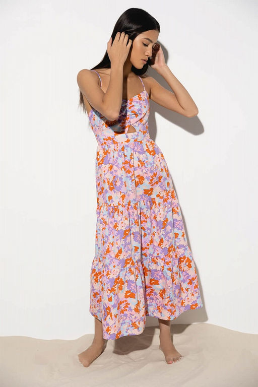 Ярусное платье с ярким принтом - Incity фото 8