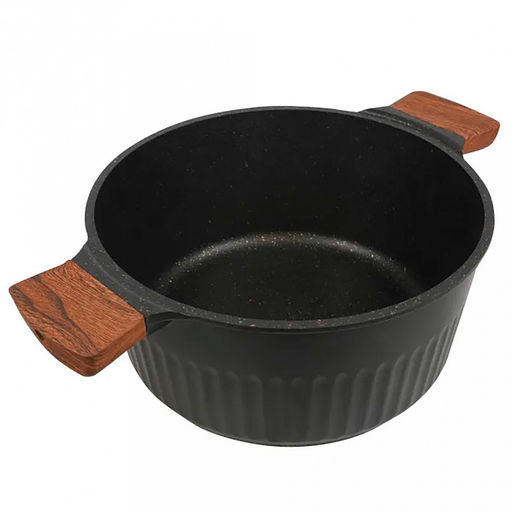 "Stella" Кастрюля с тефлоновым покрытием 3,2л, д23см, h11см, s0,32см, дно д19см, s0,4см, литая, стеклянная жаропрочная крышка, ristretto (Россия)