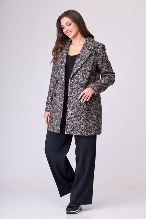 Пальто БелЭльСтиль 858 темно-синий фото 5