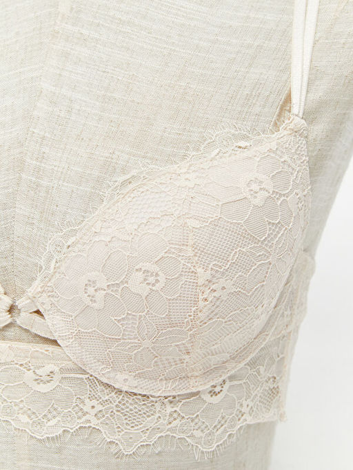 Balenli Dolgusuz Dantelli Fantezi Ti??rt S?tyen