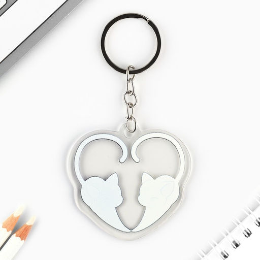 Брелок для ключей детский акриловый «Сердце», 5.9×6.7 см