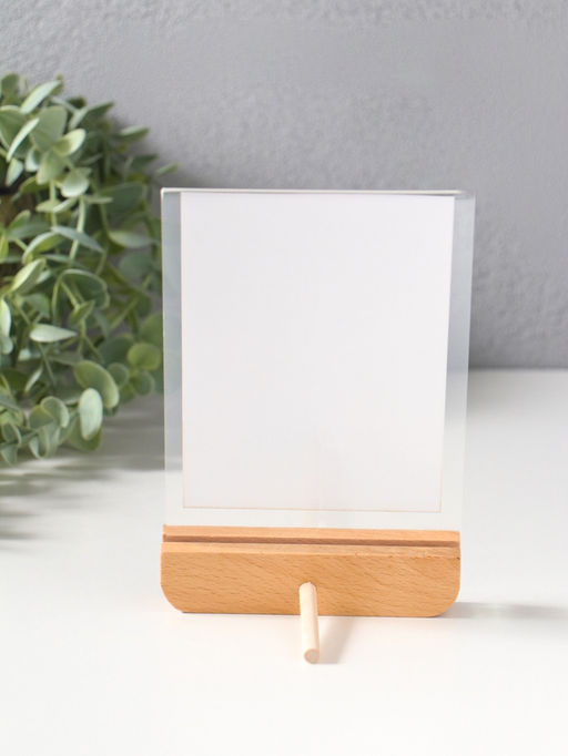 Фоторамка дерево 10х15 см "Синие цветы на белом" 2х10,5х17 см