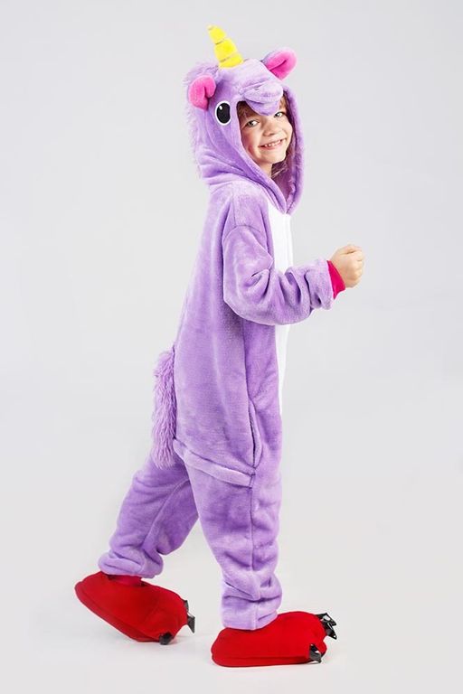 Пижама кигуруми фиолетовый Единорог (детская)