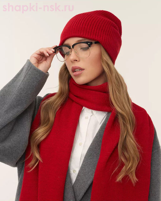 LS 52 PL 52 Комплект женский флис (колпак+шарф) (56-58)