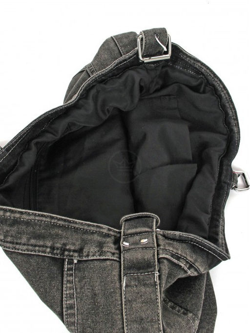 Сумка женская текстиль JN-76-8182, 1отд, плечевой ремень, черный jeans SALE 261810 - Bobo фото 3