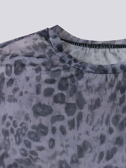 Лонгслив укороченный женский серый из сетки - Mark formelle фото 5