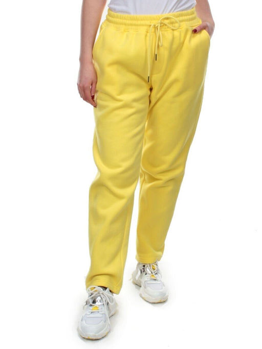 M055 YELLOW Брюки спортивные женские на флисе (100% хлопок) 7986 - Fashion фото 7