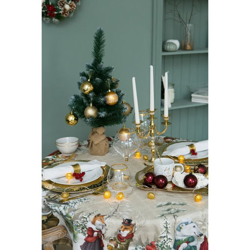Скатерть новогодняя Этель Winter holidays d=220 см 3 см с ГМВО, 100% хлопок, саржа 190 г/м?