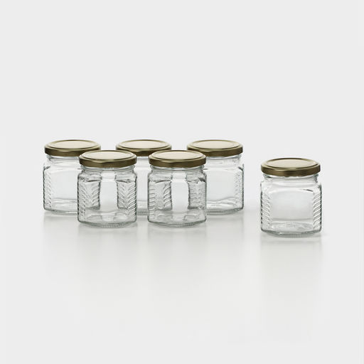 Набор стеклянных банок с золотистой крышкой и этикеткой, ТО-66, 0,2 л, 6 шт - Simaland фото 2