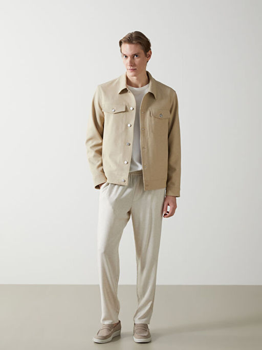 Slim Fit G?mlek Yaka Erkek Ceket