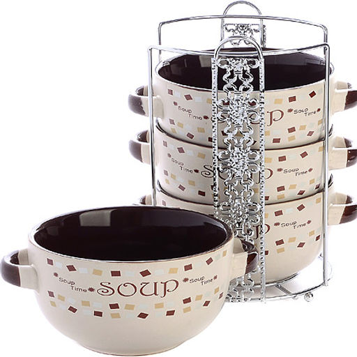 23125 Набор супниц 4 пр на мет подс 520мл LR (х6)