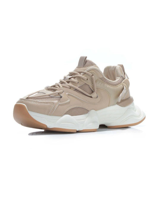 05-6035-5 DK. BEIGE Кроссовки женские (искусственные материалы) - No name фото 4