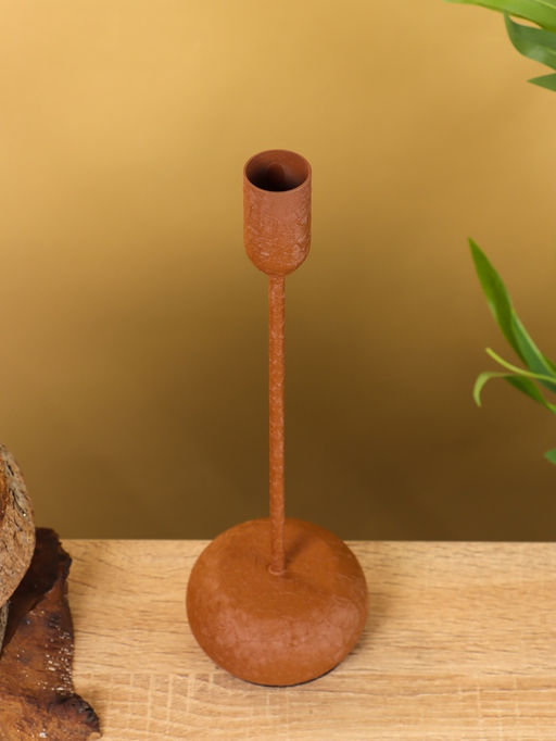 Подсвечник на 1 свечу текстурный «Бисквит», 8×8×25.5 см
