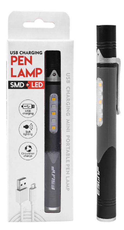 Фонарь универсальный COMIRON PEN GREY корпус: жёсткий ABS, IPX5; свет: 1 XPG, 100lm, 5COB; аккум: 260 mAh, USB; серый /уп 60/ - ГалеонТрейд фото 16