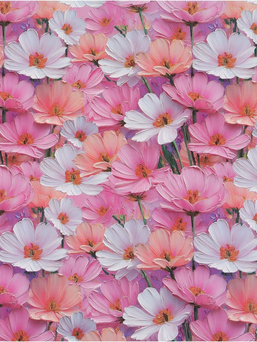 Цена за 10 шт. Бумага упаковочная глянцевая «Цветы», 50 × 70 см