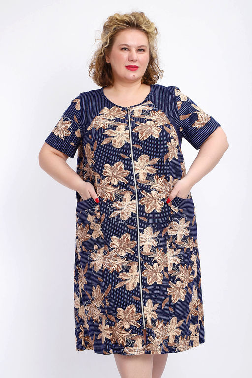 Халат 004 домашний на молнии