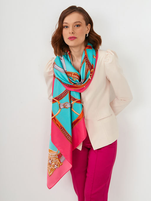 Большой, мягкий, тонкий и очень нежный двусторонний платок с рисунком. - Tantino фото 7