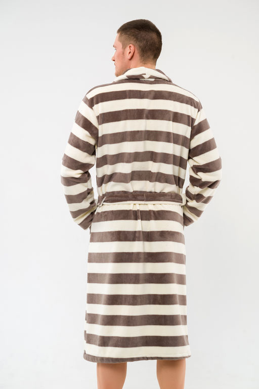 Халат мужской из ультрасофта Артур полосы - Амадэль фото 6