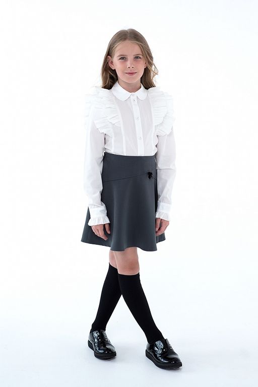 Жёлтая школьная блуза Mooriposh, модель 06114  фото 13