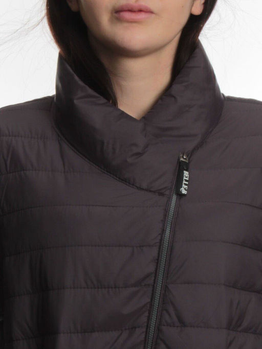 K-635 DK.GRAY Куртка демисезонная стеганая женская (70 гр. холлофайбер) - Fashion фото 4