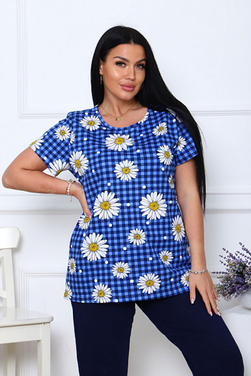 Костюм с бриджами, синий клетка (891-3) - Плиона фото 12