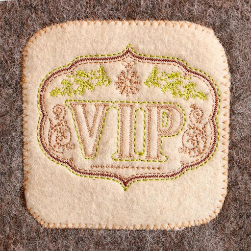 Лежак с вышивкой ВИП 150х50 см - Банная забава фото 2