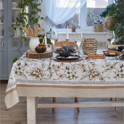 Скатерть «Этель» Floral mood, 180×147 см, 100 % хлопок, репс 210 г/м²