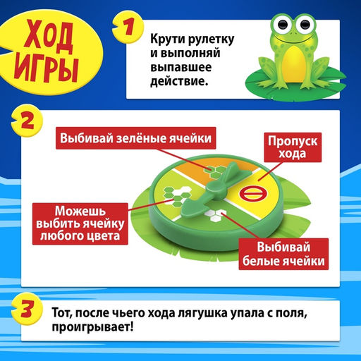Настольная игра на везение Ловушка для лягушки, мини-версия - Лас Играс kids фото 13