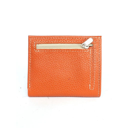 Портмоне женское Croco-ПР-905 натуральная кожа 2 отд, 8 карм, оранжевый флотер (36) 255249  фото 2