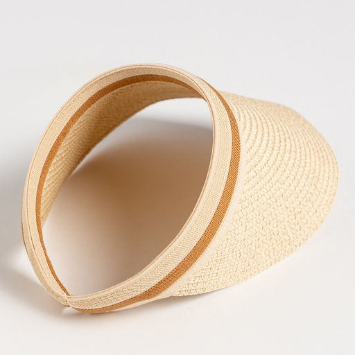 Козырёк женский плетёный MINAKU, бежевый, размер 56-58