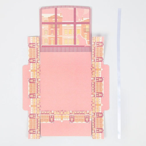 Коробка подарочная новогодняя складная двухсторонняя «Розовый новый год», 20×18×5 см