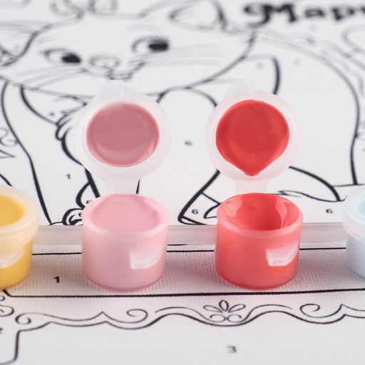 Картина по номерам для детей Кошечка Мари, 21?15 см, Коты Аристократы