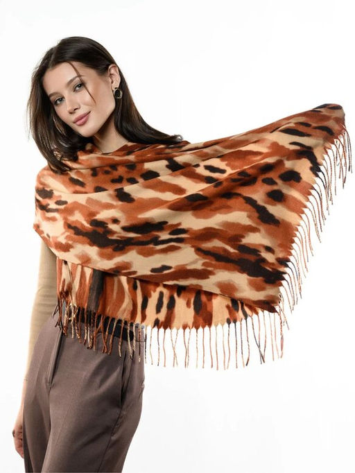 Яркий палантин с анималистичным принтом - Pretty mania фото 8