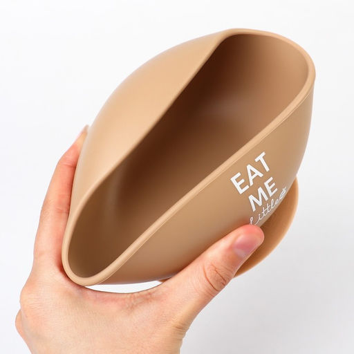 Тарелка детская на присоске и столовые приборы, M&B, силикон, бежевый