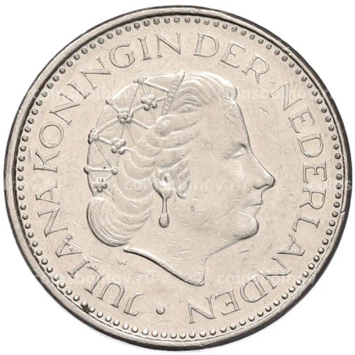 Монета 1 гульден 1980 года Нидерланды