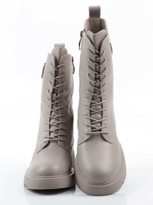 04-PAM366-3Z GRAY Ботинки зимние женские (натуральная кожа, 100% шерсть)