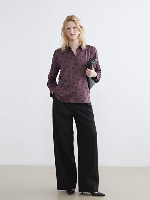 Puantiyeli Oversize Kad?n G?mlek