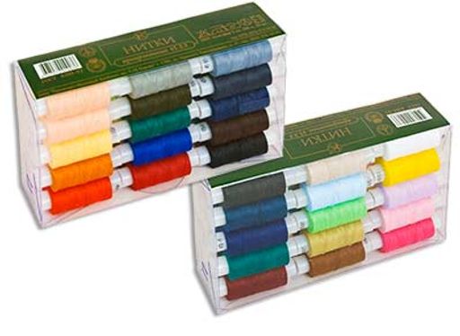 Швейные нитки (армированные) 45 ЛЛ 200 м АССОРТИ 30 шт в пластик. коробке