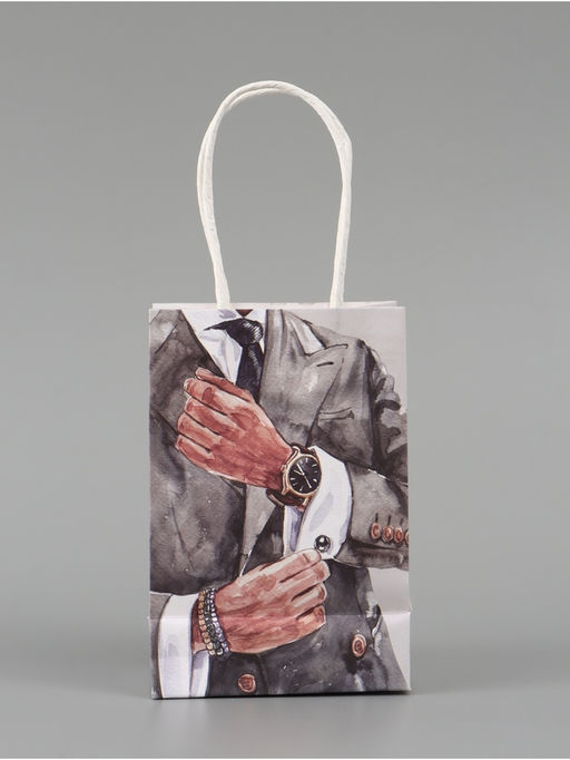 Цена за 4 шт. Пакет подарочный «Мужской», 10 × 15 × 6 см