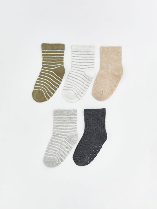 ?izgili Erkek Bebek Soket ?orap 5li