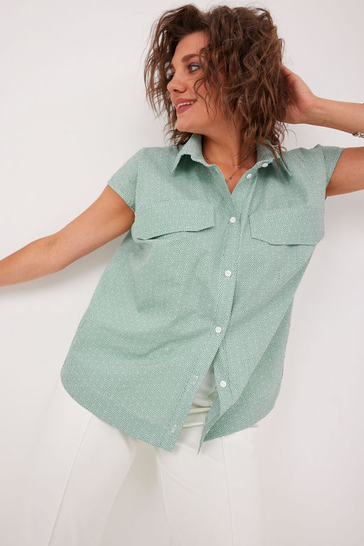 Блуза BegiModa 4125-Р шалфей